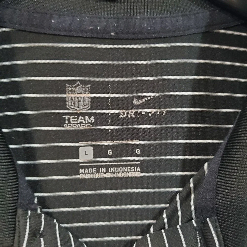 Nike Men Golf Dri-Fit NFL Atlanta Falcons Striped Polo Shirt Black AQ9254-010‎